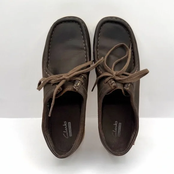 Clarks Wallabee Beeswax Shoes Brown Unixes Size 5 US Chukka EUC